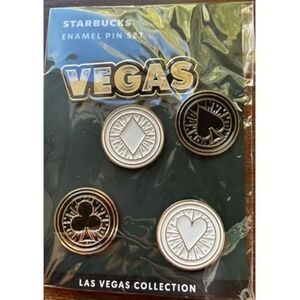 Starbucks Las Vegas Collection Poker Chips Enamel Pin Set